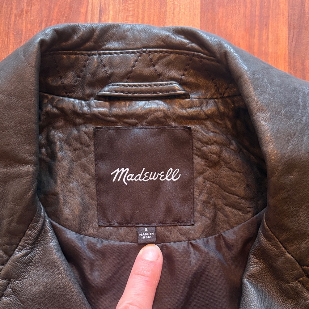 Madewell Black Faux Leather Moto Jacket - Picture 3 of 5